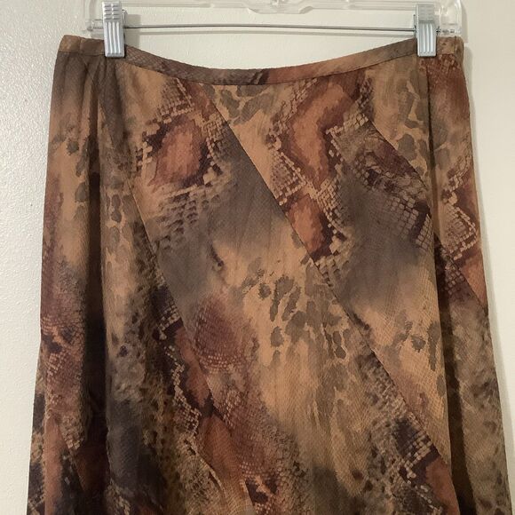 Vintage Y2K Animal Print Snakeskin Fairy Grunge Fairycore Maxi Peasant Skirt 4 - Picture 2 of 8